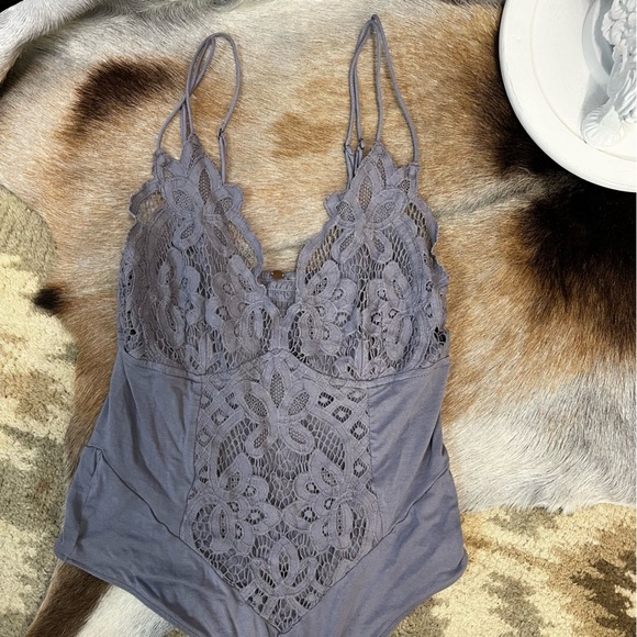 Free People One Adella Bodysuit Slate - Picture 2 of 7